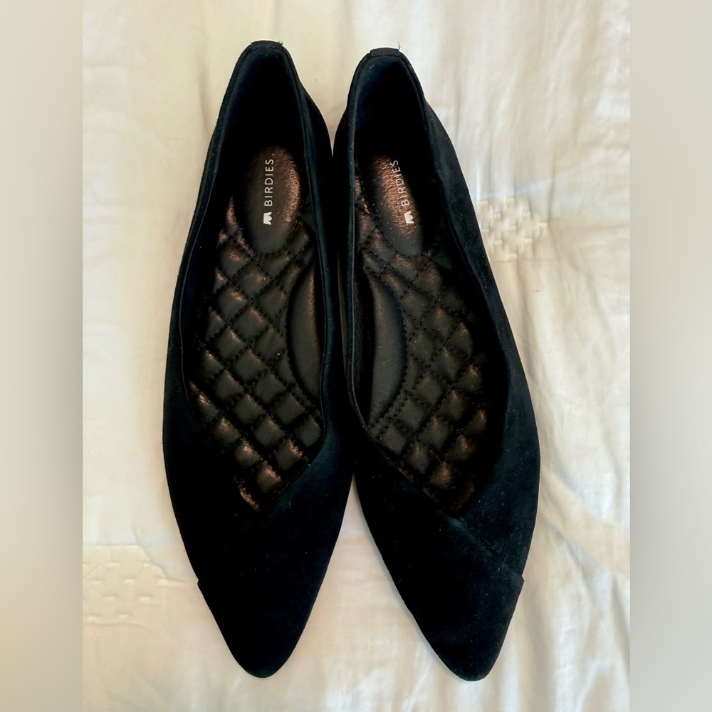 Birdies Black Pointed Toe Flats